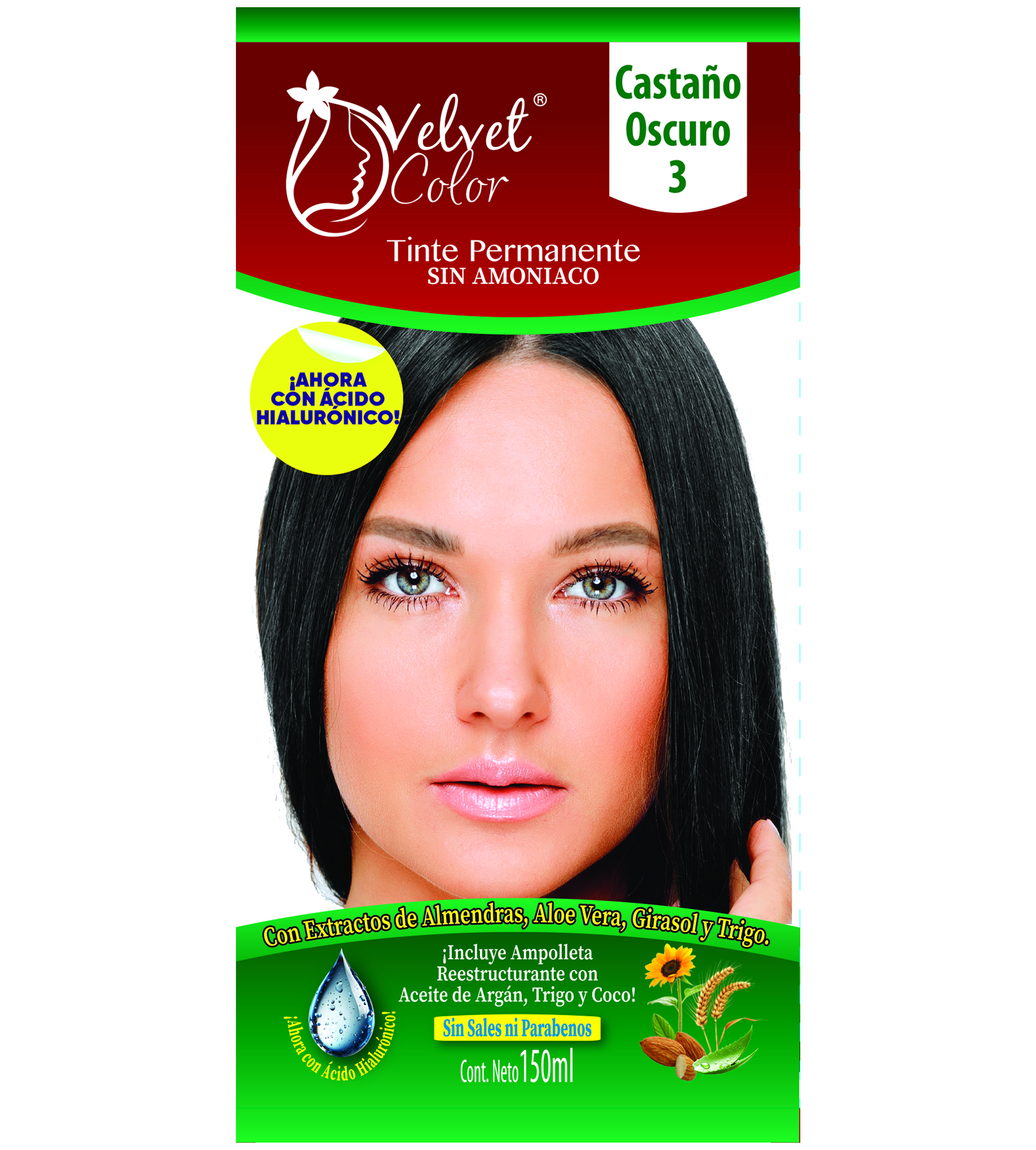 TINTE CASTAÑO OSCURO TONO 3 VELVET