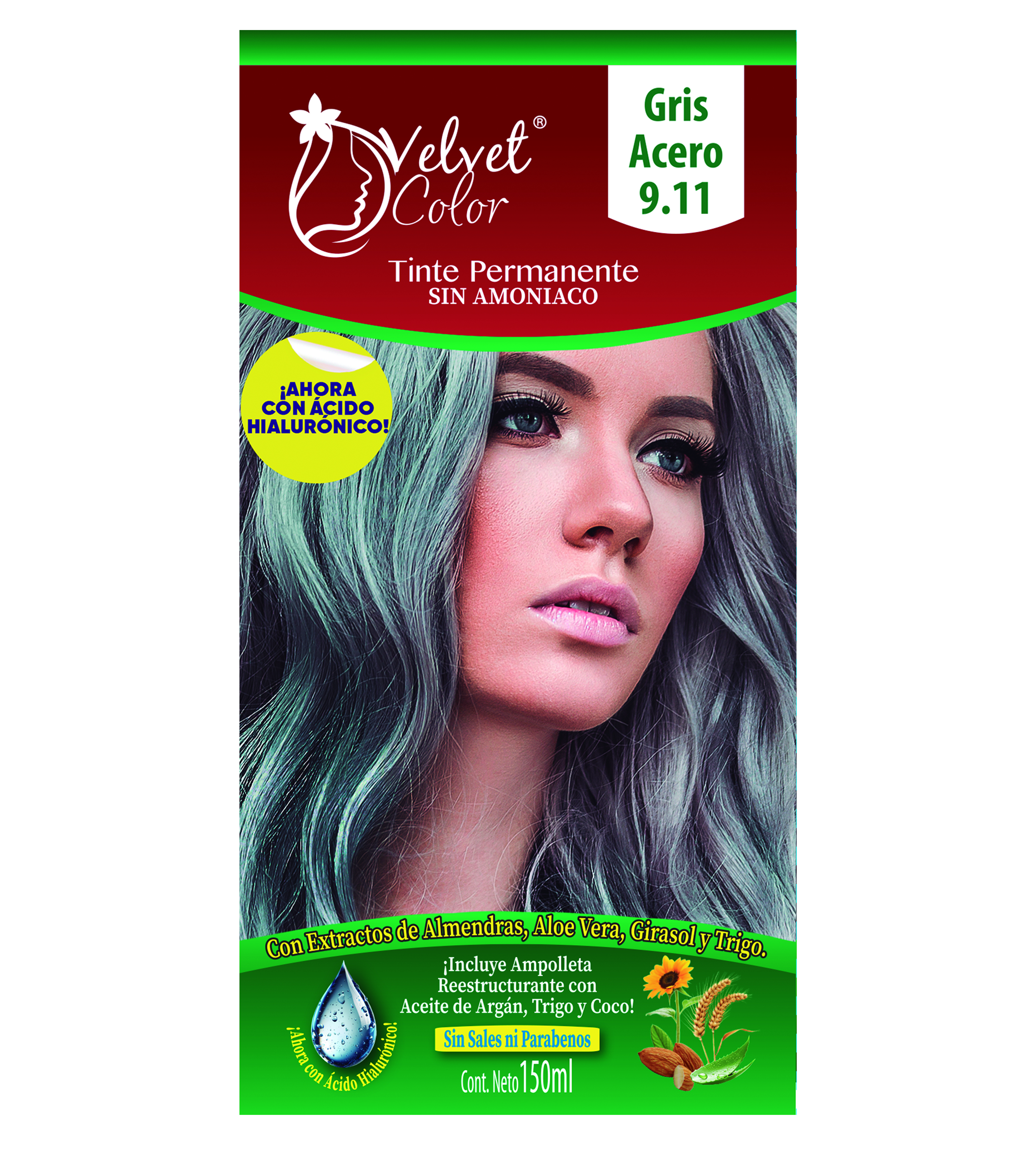 TINTE GRIS ACERO TONO 9.11 VELVET