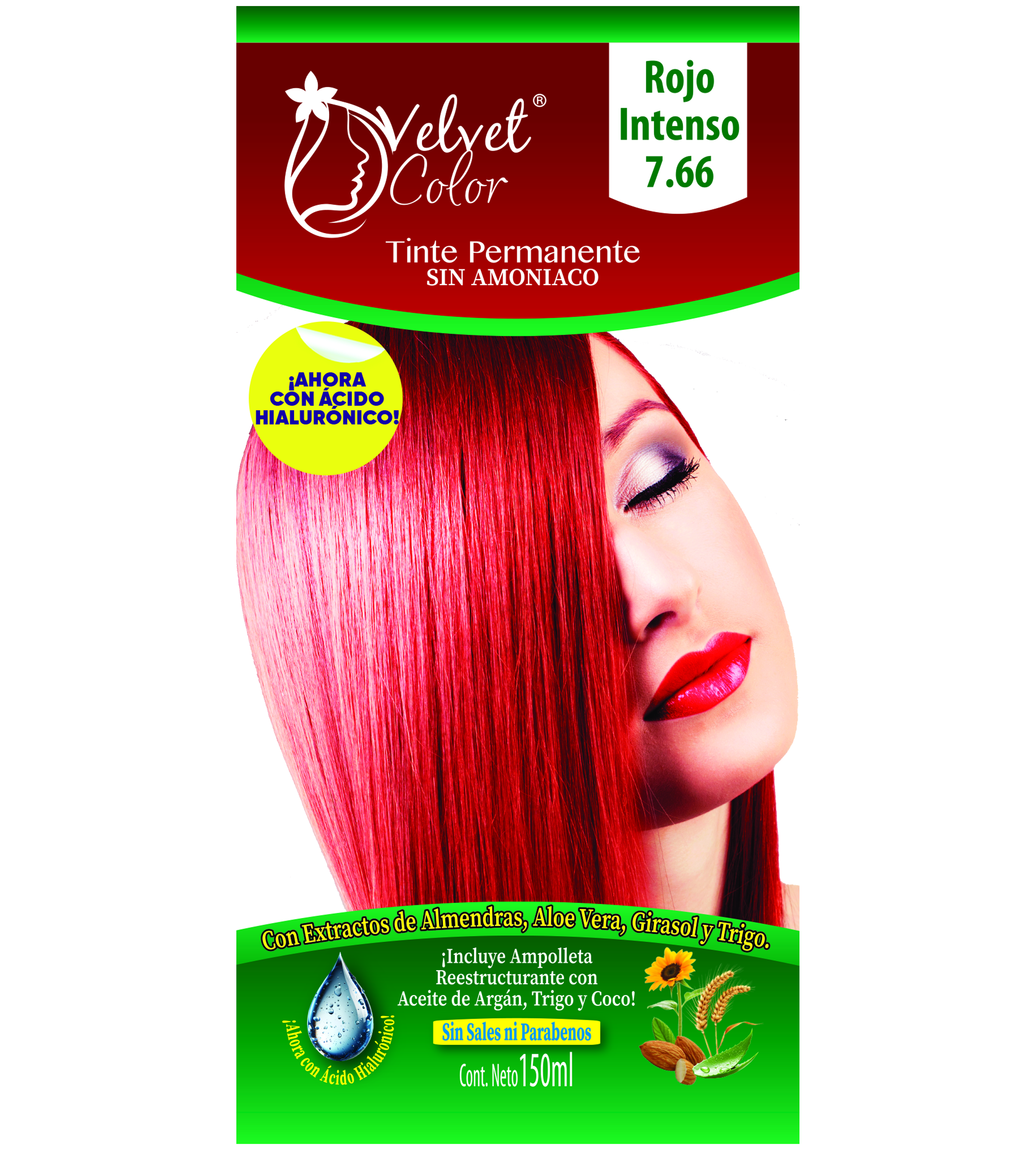 TINTE ROJO INTENSO TONO 7.66 VELVET
