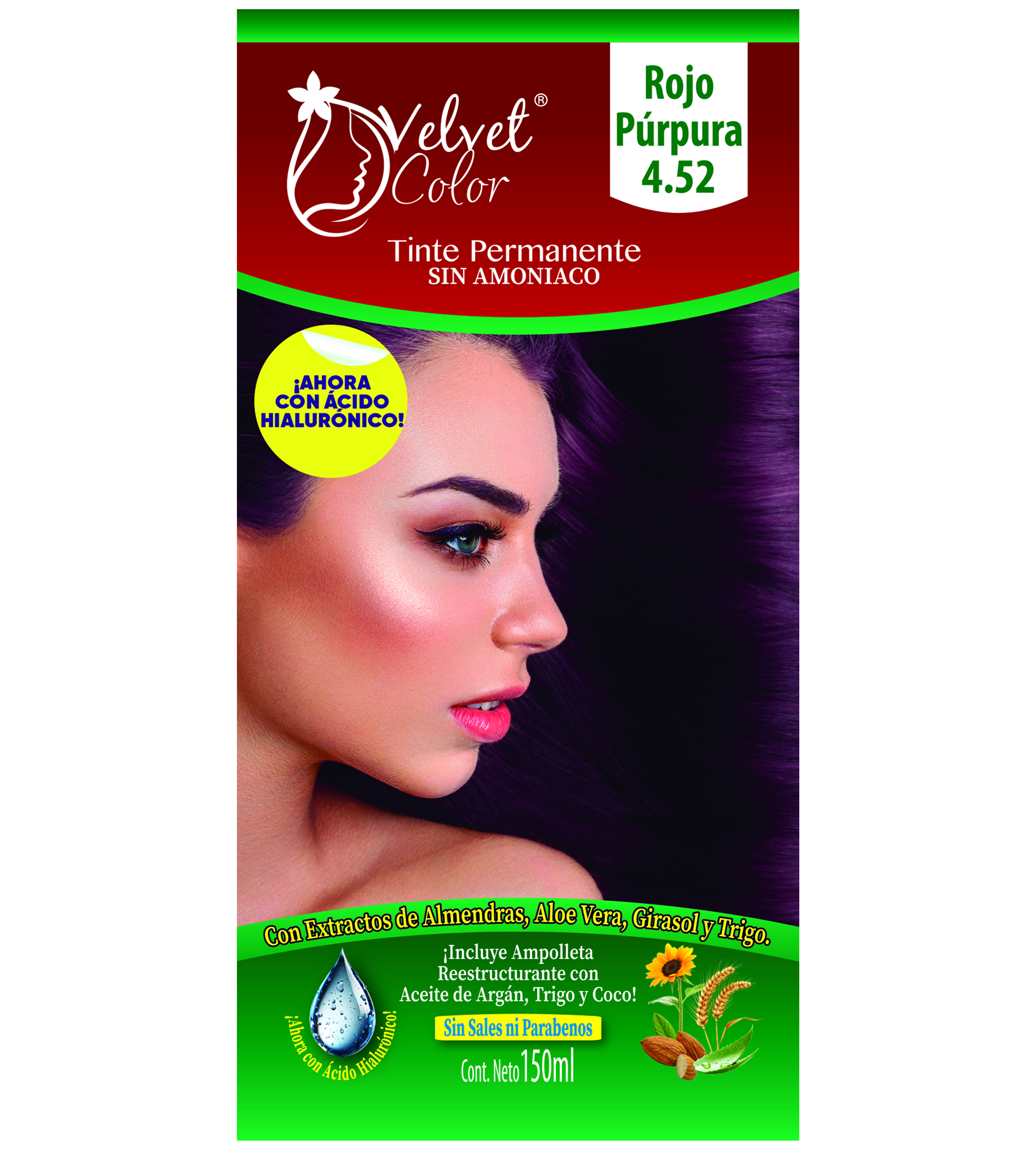 TINTE ROJO PÚRPURA TONO 4.52 VELVET