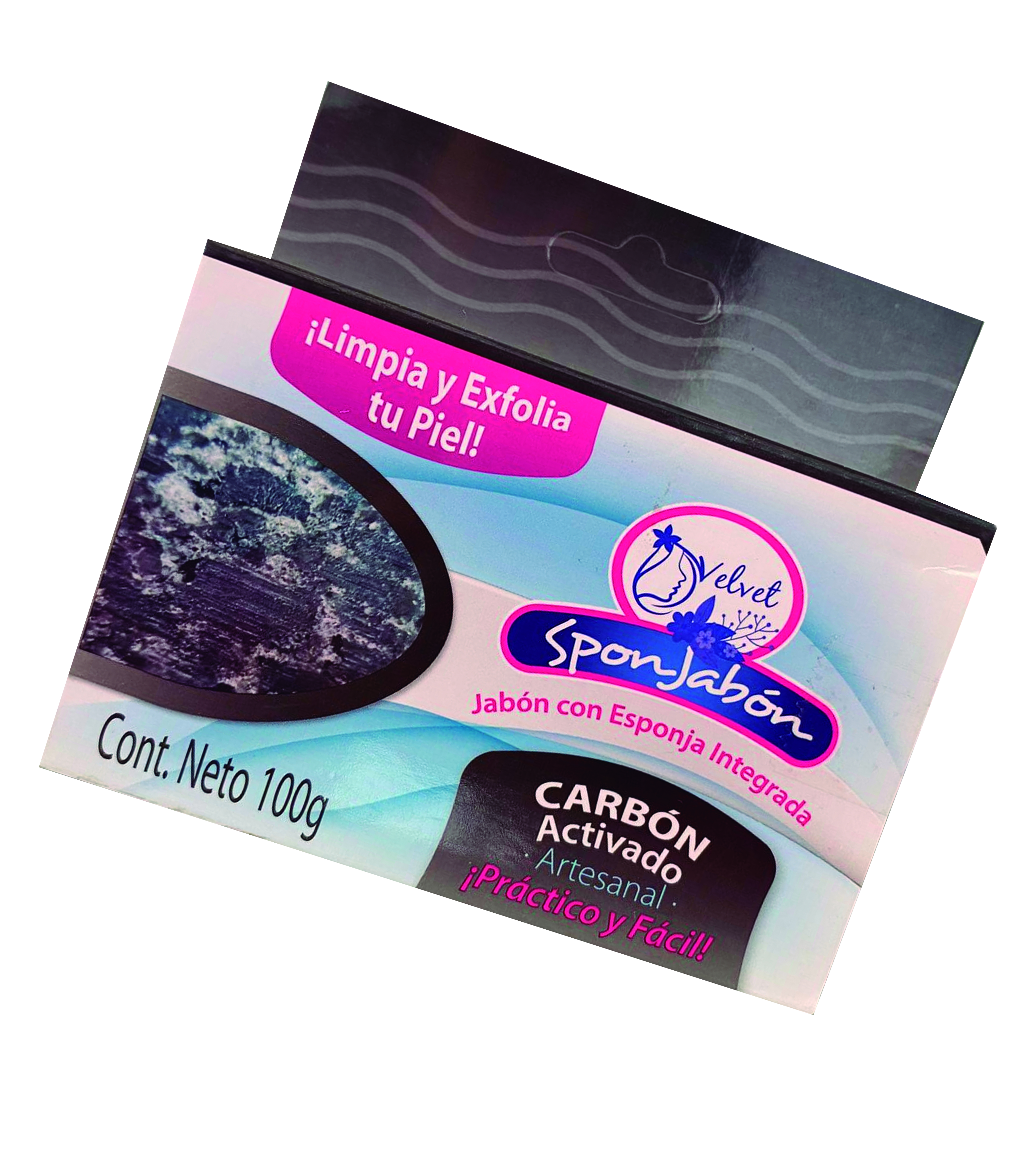 SPONJABON CARBÓN ACTIVADO VELVET