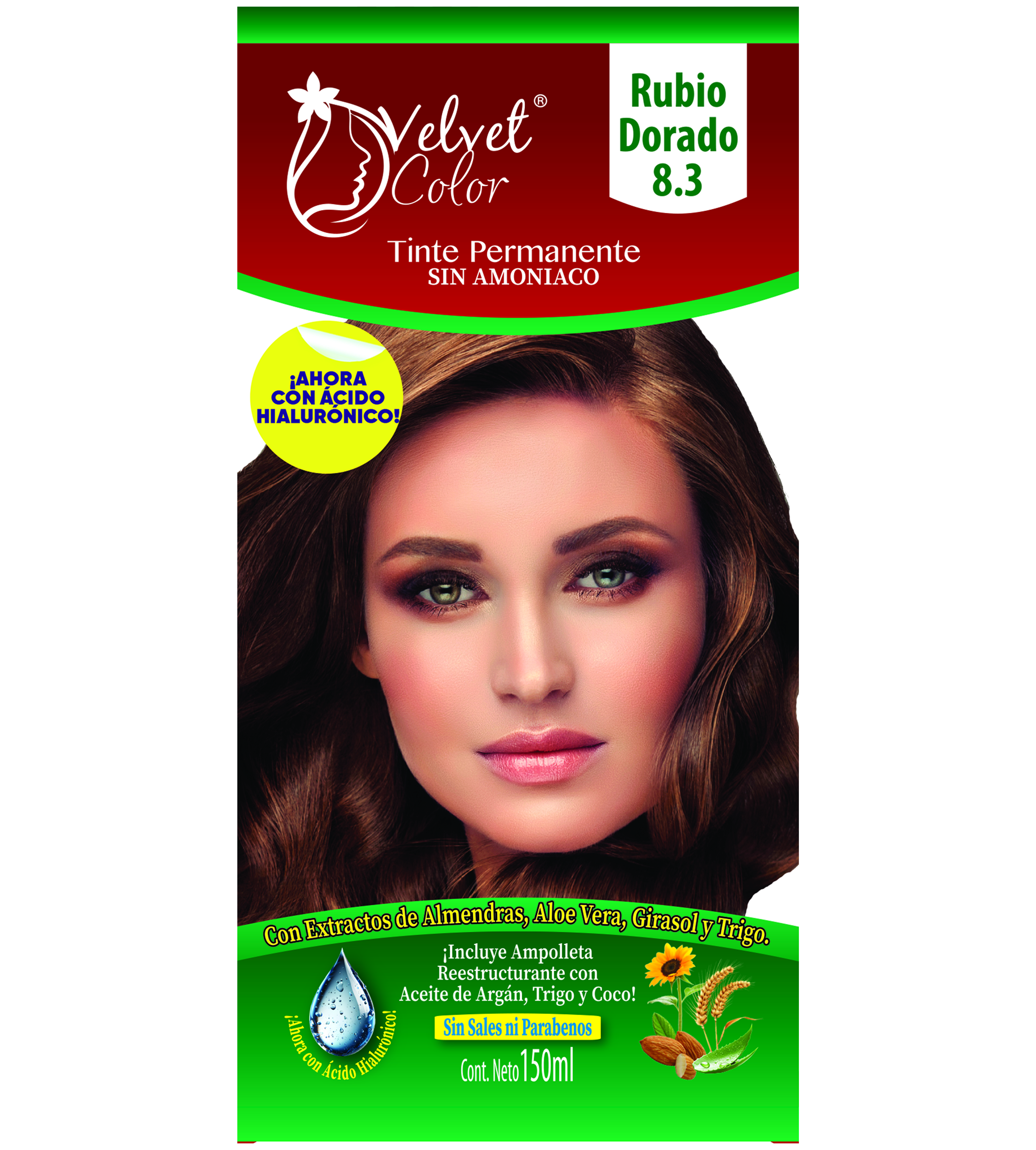 TINTE RUBIO DORADO TONO 8.3 VELVET