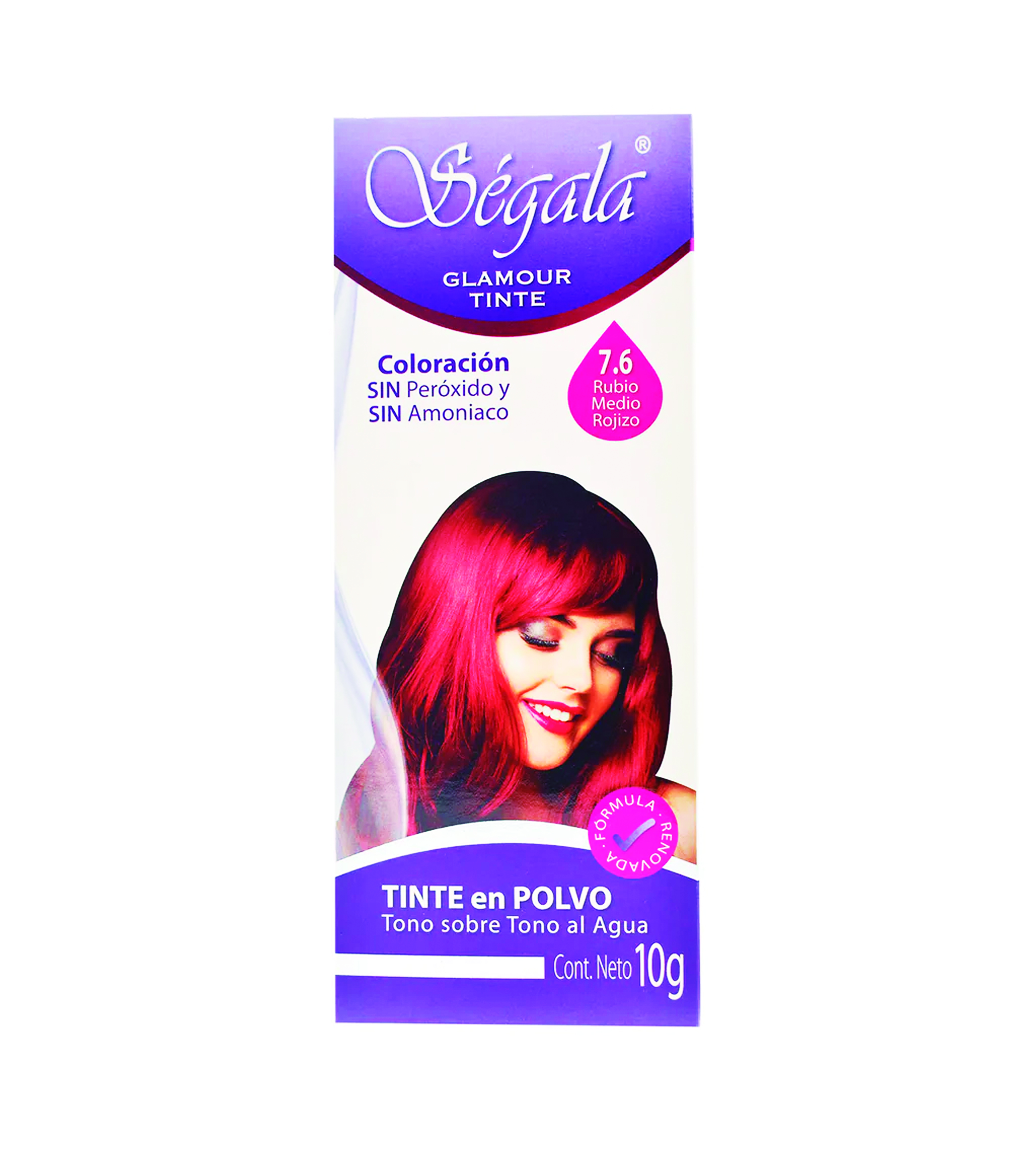 TINTE AL AGUA RUBIO MEDIO ROJIZO TONO 7.6 SÉGALA