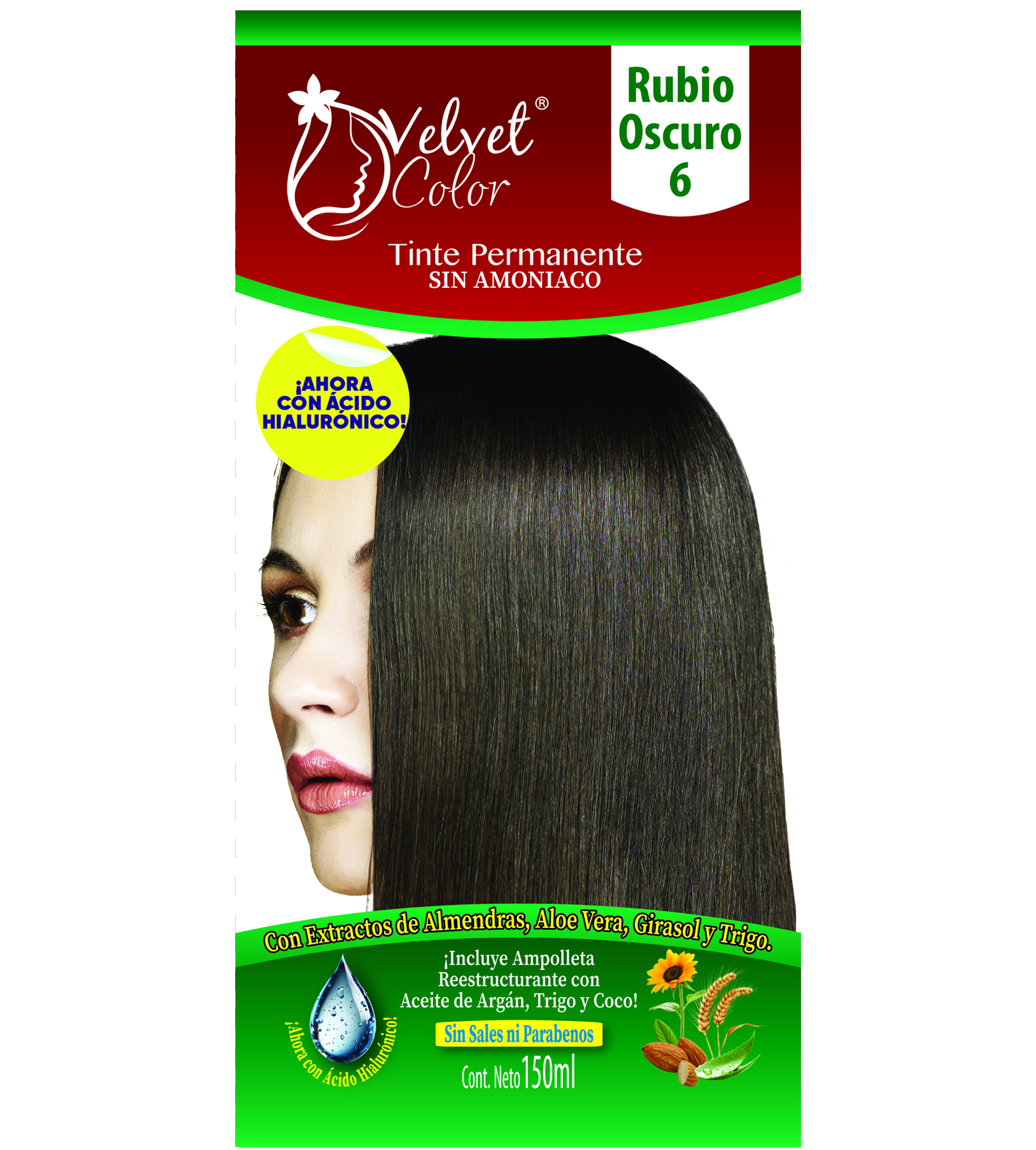 TINTE RUBIO OSCURO TONO 6 VELVET